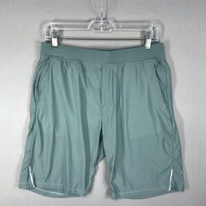 Kenneth Cole Active Shorts Men's Medium Green Tech Zip Stretch Water Resistant